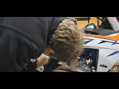 2023 KTM 300 SX Shock Removal and spring replacement walk through