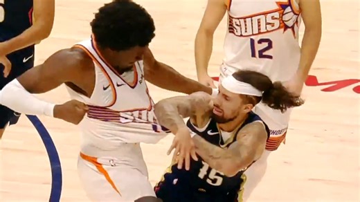 挥拳互殴太罕见！1米83阿尔瓦拉多大战2米16马威 双双被驱逐出场_腾讯新闻