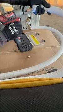 Flaring Mini split refrigerant lines with drill flaring tool. #hvac #refrigerant