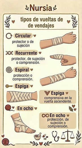 Tipos de vendaje #nursia #enfermeria