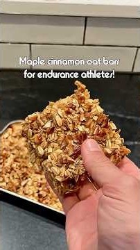 Maple cinnamon oat bars with chopped dates on top.