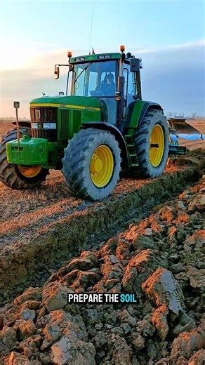 John Deere Tractor Plowing Land – Modern Agriculture Power!