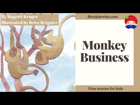 MONKEY BUSINESS 🍓 Read along animated picture book with English subtitles #creativity Storyberries