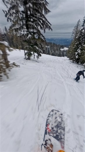 Awesome Last Snowboarding Lap at Red Mountain