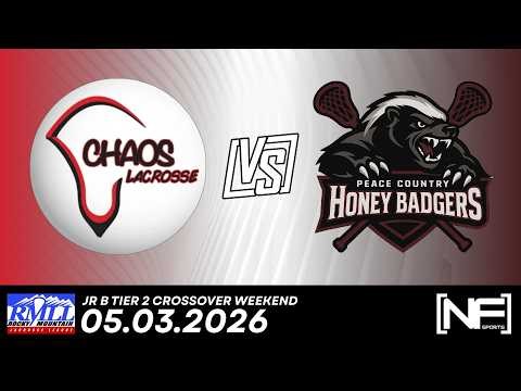 RMLL Jr B Tier 2 Crossover | Southern Alberta Chaos vs Peace Country Honey Badgers