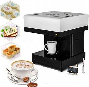 [Hot Item] Art Coffee/Drinks/Cookies Printer Food Printer Chocolate Printer with 4 Colors Edible Ink with WiFi Connection DIY Coffee Printing Machine Decoration Maker