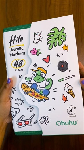 Newly launched Ohuhu Hilo Acrylic Markers Unboxing #asmr #ohuhumarkers #ohuhuacrylicmarkers #ohuhu