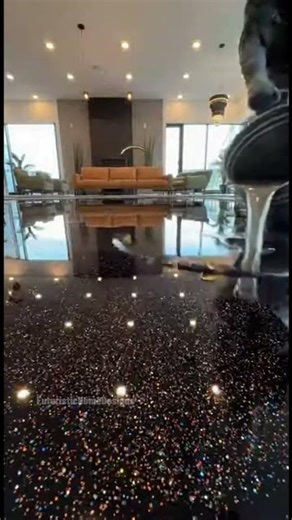 STUNNING WHITE–BLACK–GOLD EPOXY FLOOR | Satisfying Timelapse Transformation