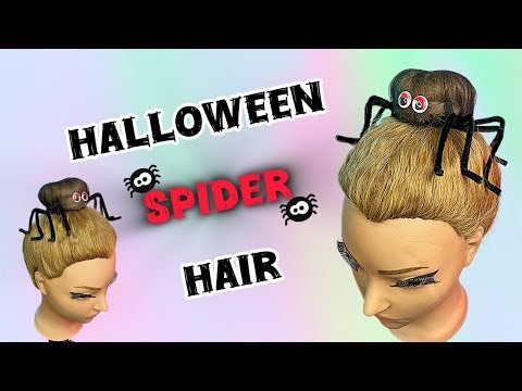 🩸 DIY Spider Hair Look | Perfect for Halloween Party!”🕷️