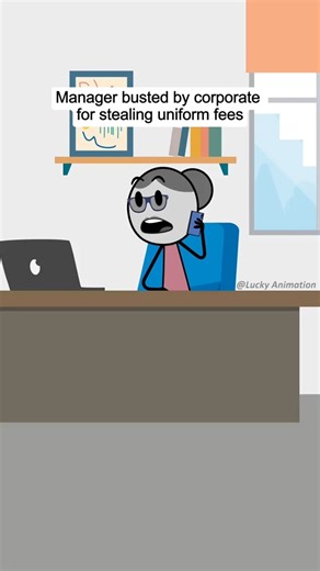 Manager busted by corporate for stealing uniform fees. #animation #animationmeme #corporatelife #work #workplace #manager #managersbelike #fyp #foryou #usa🇺🇸 #usa_tiktok | AG Animations