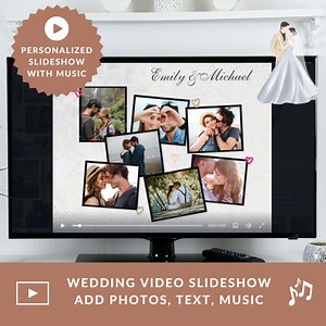 Personalized Wedding Slideshow Video With Music (digital) - Etsy