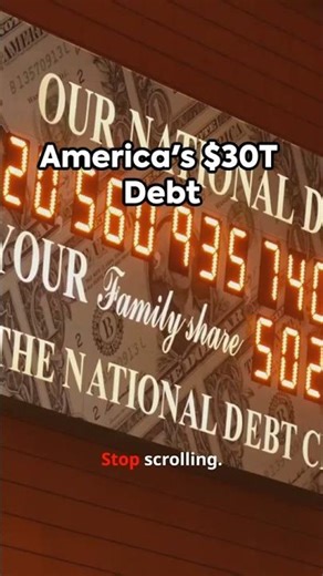 America’s $30 Trillion Debt Time Bomb 💣 | who does the us owe its $30 trillion debt #shorts