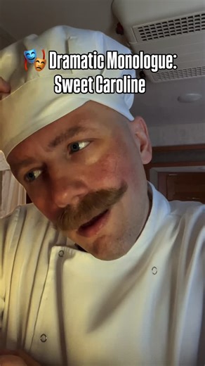 James McNicholas on Instagram: "🎭 Dramatic Monologue: Sweet Caroline by @neildiamond 👨‍🍳 look for #HorribleScience by @l.halstead + @jemimacotterjewels"