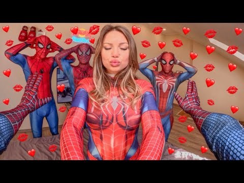 CRAZY NEIGHBOR GIRL IN LOVE WILL NOT LEAVE TEAM SPIDER-MAN ALONE (Love Parkour POV)
