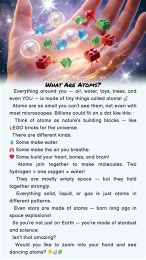 "English Stories for Kids. WHAT Are Atoms. ✨🎈🎉 " #English #englishfo...