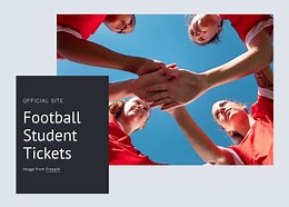 Football student tickets - Website Template by Nicepage