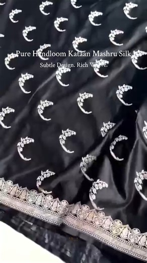 ARIA Exclusive | The Weaver Shop | on Instagram: "Presenting this Ultra Premium Black Pure Handloom Kataan Mashru Silk Saree features a Sleek One-inch Border and Intricate Designer Buttas Motif all Over — Crafted for Women who Love understated Grandeur A Statement without saying a Word Perfect for Soirées, Weddings & Statement Evenings 📩 DM for Details | Video Call Shopping Available 9839407709, 9454188422 . . . #MashruSilk #kataansilk #banarasisilksaree #sareefactory #banarasisaree"