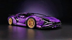 Custom Purple Lego Lamborghini Assembly Model | Fun Toy Build
