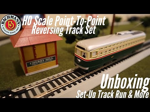Bachmann HO Scale Point-To-Point Reversing Track Set, Streetcar Trolley Unboxing, Setup, Track Run