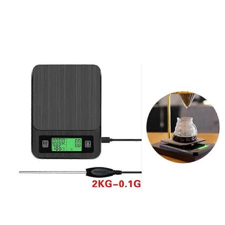 Electronic Scale for Hand Brewed Coffee Timing Thermometer Weighing Roasting Kitchen Scale Black - Walmart.ca