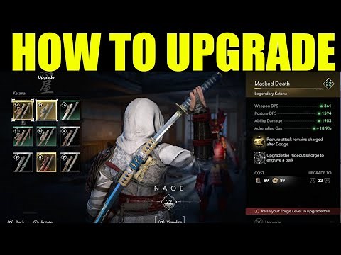 How to upgrade weapons & armor in assassin's creed shadows (Level up)
