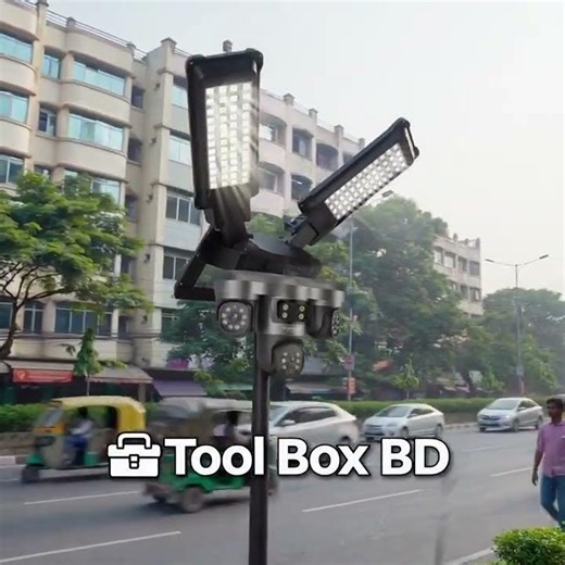 V380 Pro New 4G Solar street light with smart CCTV camera #toolboxbd #4gcamera #fishing