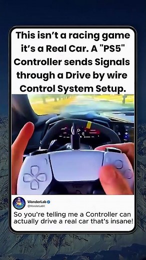 Driving a Real Car With a PS5 Controller Using Drive By Wire Technology!!