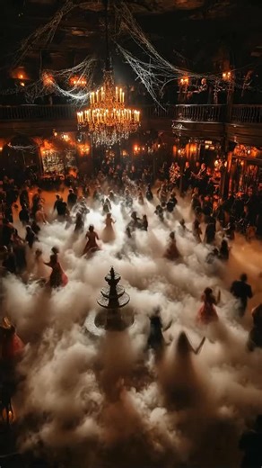 Halloween Vibes on Instagram: "The Vampire’s Velvet Lounge glows beneath blood-red lights, where jazz drips like wine and laughter hides sharp teeth. Velvet curtains sigh as vampires toast to forever, and every note that floats through the haze feels like eternity humming a love song to the dark."