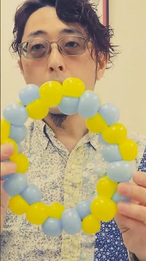 風船スパイラルリースの作り方(How to make a balloon spiral wreath)