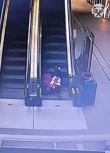 5.2K views | Elderly Woman And Child Lose Balance And Fall On Escalator | Creative Panda | Facebook