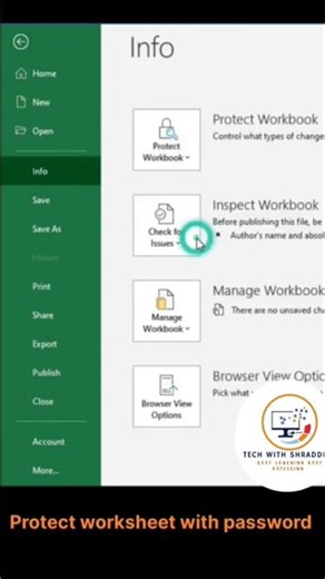 Protect Worksheet with Password in Excel #excel #shorts #reels #msoffice #exceltricks #exceltips