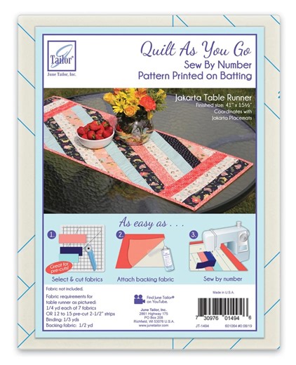 June Tailor Quilt as You Go Jakarta Table Runner JT1494 Pre Printed Batting Kit - Etsy
