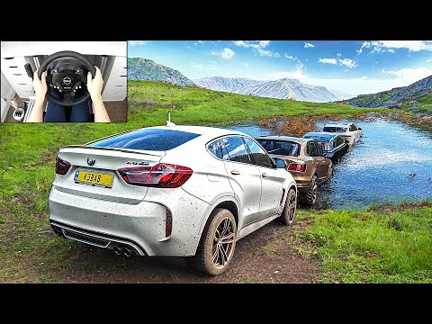 BMW X6 OFFROAD CONVOY - Forza Horizon 4 (Steering Wheel + Shifter) Gameplay