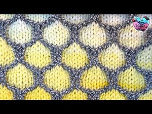 3D Honeycomb Stitch Knitting Step-by-Step Tutorial! "Lidia Crochet Knitting" #knitting #tricot