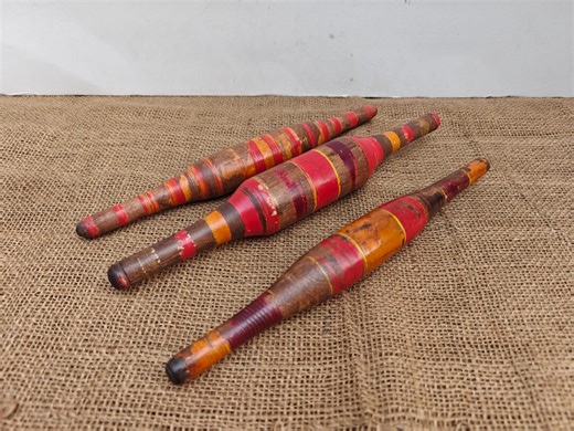 Vintage Indian Wood Rolling Pins, Set of 3, Rustic Kitchen Decor - Etsy
