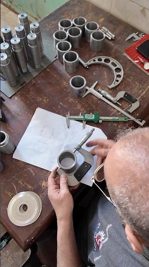 Measuring outer diameter using a micrometer ✅ #Manufacturing #machining
