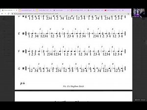 Rhythm practice: with pairs of 8ths notes.