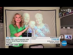 NAXA 150" LCD Projector with BuiltIn DVD Player and Scre...