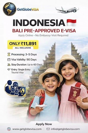 Indonesia Tourist E-Visa - Indians 2026 | Bali Visa Process, Documents, Fees & Travel | Apply Online