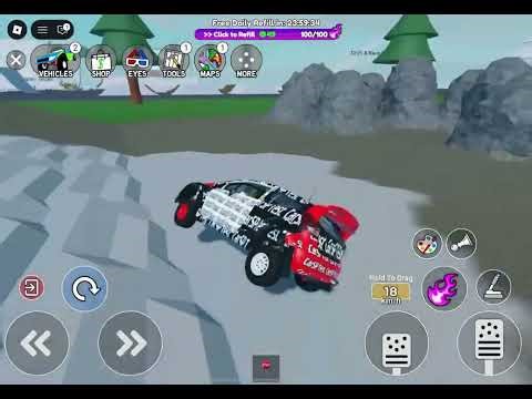 Car suspension test gameplay (Roblox)
