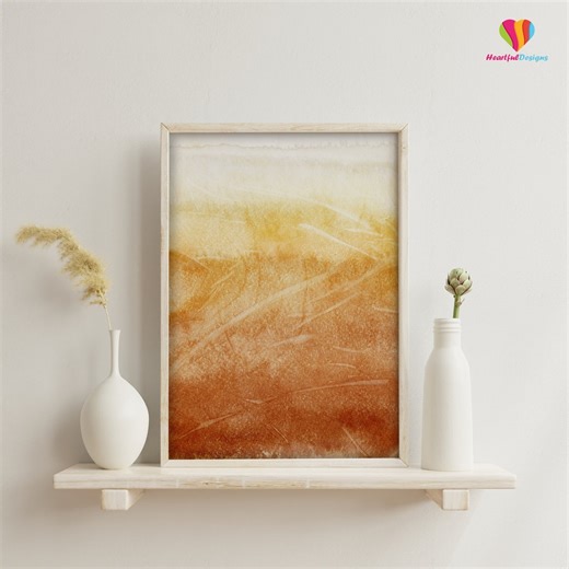 Fall Watercolour Abstract Prints , Printable Art, Fall Decor, Rust Pale Red Orange Yellow, Watercolour Abstract Painting, Autumn Poster - Etsy