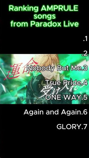 Ranking AMPRULE songs from Paradox Live