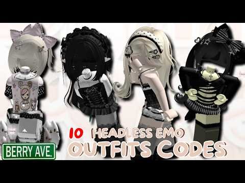 New 10 Emo Outfits ID Codes + Links For Brookhaven RP, Berry Avenue, And Bloxburg