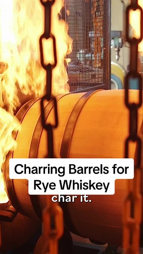 A glass of Leopold Bros.’ whiskey on the rocks goes down smooth every time, and much of this is due to the distillery’s charring process. By aging its Three Chamber rye whiskey in an American oak barrel that’s charred from the inside, the result is a distinct reddish color and a sip that’s sweet and floral. #whiskey #ryewhiskey #leopoldbros #char