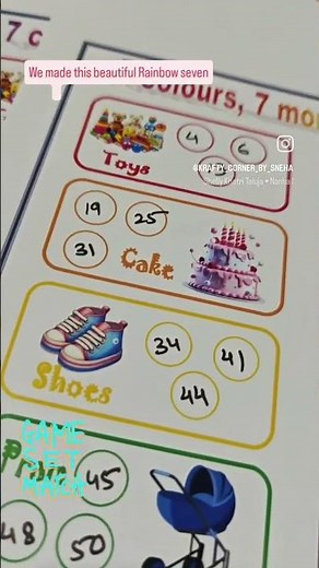 Baby Shower Rainbow 🌈 (seven months) customised Tambola Tickets. Follow our instagram page.