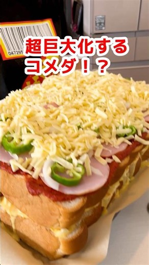 【大食い】たっぷりたまごのピザトーストを巨大化する主婦 #爆食 #料理 #モッパン #モッパン #food