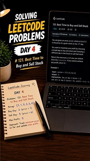 🔥 Day 4: Best Time to 📉Buy and Sell Stock 📈 | LeetCode 121 Java Solution 🚀 #coding#shorts#dsa #viral