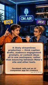 Facebook rolls out an AI companion app for creators | NonstopAIwave #Shorts