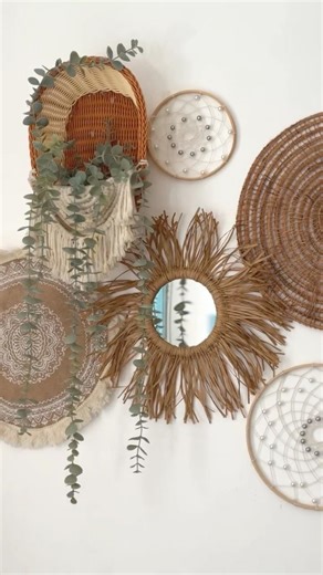 DIY BOHO MIRROR | make your own aesthetic mirror | Living room mirror #bohemianhome