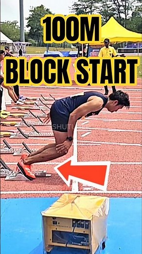 100m Starting Block Start Technique #athletics #trackandfield #epicmoments
